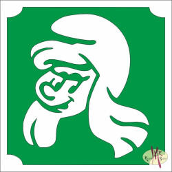  5x5 cm-es Csillámtetoválás sablon - Törpilla 309 - mkbazar