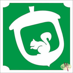 5x5 cm-es Csillámtetoválás sablon - Mókus 101 - mkbazar