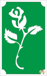 8x5 cm-es Csillámtetoválás sablon -Rózsa 6 - mkbazar