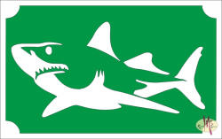 8x5 cm-es Csillámtetoválás sablon - Cápa 127 - mkbazar