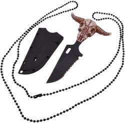 Depox Cutit tactic de vanatoare DEPOX®, Death Spike, 9.5 cm, negru, teaca cu lant inclusa (I184)