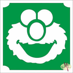  5x5 cm-es Csillám tetoválás sablon - Elmo 277