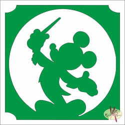  5x5 cm-es Csillámtetoválás sablon - Mickey mouse 442