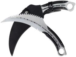 Depox Cutit karambit DEPOX®, Comando Specialist, otel inoxidabil, 33 cm, argintiu, teaca inclusa (H161)