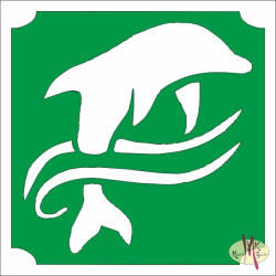  5x5 cm-es Csillámtetoválás sablon - Delfin 246 - mkbazar
