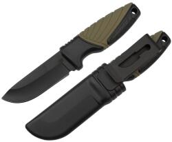 Depox Cutit de vanatoare DEPOX®, Adventure Touring, otel inoxidabil, 16.5 cm, negru, teaca inclusa (I63)