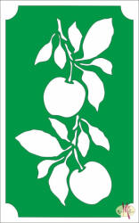  8x5 cm-es csillámtetoválás sablon - Cseresznye 115