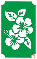  8x5 cm-es Csillámtetoválás sablon - Trópusi virágok 72 - mkbazar