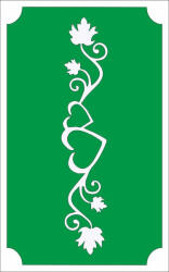  8x5 cm-es Csillámtetoválás sablon - szív indával 10