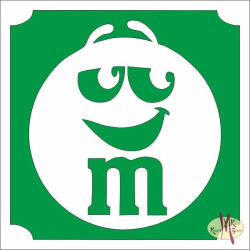  5x5 cm-es Csillámtetoválás sablon - m&m's 209 - mkbazar
