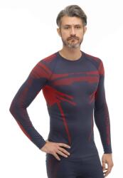 BRUBECK DRY Férfi hosszú ujjú felső - Kék / Piros - t-active