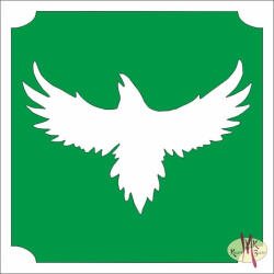  5x5 cm-es Csillám tetoválás sablon - Sas 388