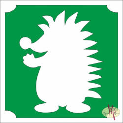  5x5 cm-es csillámtetoválás sablon -Sün 50