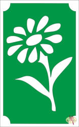  8x5 cm-es Csillámtetoválás sablon - Virág 61