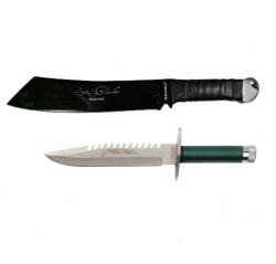 DEPOX Set Cutit de vanatoare First Blood si Maceta Rambo, DEPOX®, Teaca inclusa (C6 + H127)
