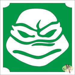  5x5 cm-es csillámtetoválás sablon - Tini Ninja Teknős 74