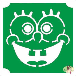  5x5 cm-es Csillámtetoválás sablon - Spongya Bob 395 - mkbazar