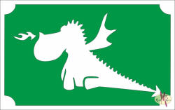  8x5 cm-es Csillámtetoválás sablon - Sárkány 2 - mkbazar