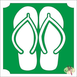  Mk Body Deco Csillámtetoválás sablon 5x5 cm-es - Beach papucs 276