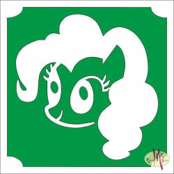  5x5 cm-es Csillámtetoválás sablon - Én kicsi Pónim 264