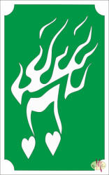  Mk Body Deco Csillámtetoválás sablon 8x5 cm-es - Lángoló hangjegy 133 - mkbazar