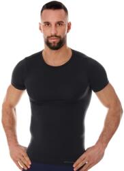 Brubeck COMFORT WOOL Férfi rövid ujjú merinó gyapjú póló - Grafit - t-active
