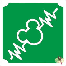  5x5 cm-es Csillámtetoválás sablon - Mickey mouse 397 - mkbazar