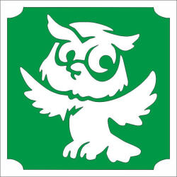 5x5 cm-es Csillámtetoválás sablon sablon - Bagoly 265