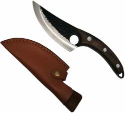 Depox Cutit lucrat manual, otel inoxidabil, 27.5 cm, teaca inclusa, maro (F103-1)