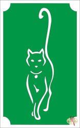  8x5 cm-es Csillámtetoválás sablon - Macska 117 - mkbazar