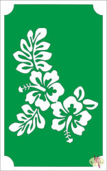  8x5 cm-es Csillám tetoválás sablon - Trópusi virágok 121