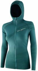 BRUBECK THERMO WOOL Női merinó gyapjú kapucnis pulóver - Zöld