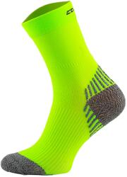 COMODO RUN COMPRESSION Kompressziós futózokni +ezüstion - Neonzöld