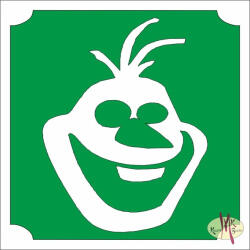  5x5 cm-es Csillámtetoválás sablon - Olaf 437