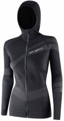 BRUBECK THERMO WOOL Női merinó gyapjú kapucnis pulóver - Fekete