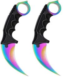 Depox Set doua cutite karambit, 19 cm, multicolor, teaca inclusa (C131 + C131)