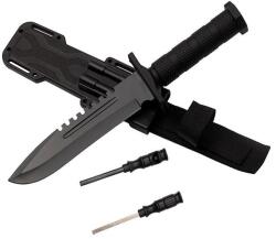 Depox Cutit de vanatoare DEPOX®, Jungle Specialist, 31 cm, negru, teaca inclusa (I23)