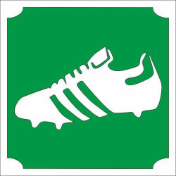  5x5 cm-es Csillámtetoválás sablon - Foci cipő 222