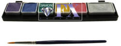  Diamond FX 6 színű arcfesték készlet - Metál /1x6g - 5x3g/ - mkbazar