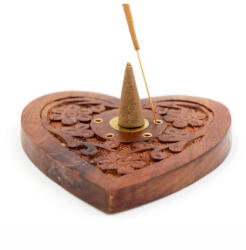  Fa Füstölő tartó Szív, kúphoz és pálcához