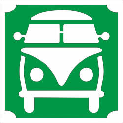 5x5 cm-es Csillámtetoválás sablon - Vw Transporter 235