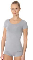 BRUBECK COMFORT WOOL Női rövid ujjú merinó gyapjú póló - Világosszürke - t-active