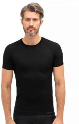 Brubeck ACTIVE WOOL Férfi merinó gyapjú rövid ujjú felső - Fekete - t-active