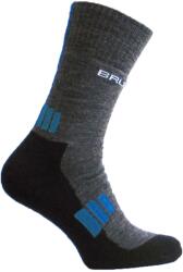 BRUBECK TREKKING LIGHT Férfi merinó túrazokni - Grafit / Kék