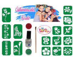  Csillámtetoválás szett - Virágos