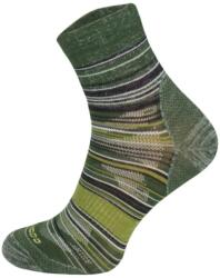 COMODO LIGHTWEIGHT OUTDOOR STRIPS Merinó gyapjú túrazokni - Zöld