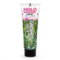 Holographic nagyszemcsés csillámzselé - Green Envy