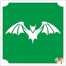  5x5 cm-es Csillám tetoválás sablon - Denevér 32