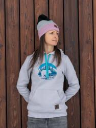 ATTIQ CORE Női kapucnis belebújós pamut pulóver - Világosszürke