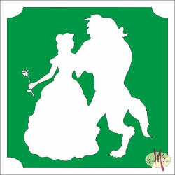  5x5 cm-es Csillámtetoválás sablon - Szépség és a Szörnyeteg 391